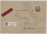 Dt. Bes. Luxemburg, 1940, Mi.- Nr.:16, als EF auf Eilboten- Einschreiben- Auslandsbrief von Luxemburg nach Chemnitz