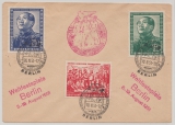 DDR, 1951, Mi.- Nr.: 286- 88, kpl. Satz auf Umschlag, mit div. Sonderstempeln zu den Weltfestspielen der Jugend 1951