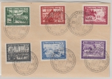 DR, 1941, Mi.- Nr.: 773- 778, kpl. Satz auf Briefvorderseite mit Vorerstags- Sonderstempel (!) Befund Schlegel