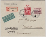 DR, 1938, Mi.- Nr.: 659 u.a. als MiF auf Luftpost- Einschreiben von Nürnberg nach Waldzell (A)