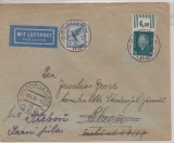 Weimar, 1929, Mi.- Nr.: 415 WOR (3´7´3 !) in MiF auf Auslands- Luftpostbrief von Bremen nach Plzen (CSR)