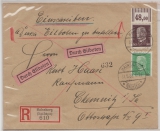 Weimar, 1930, Mi.- Nr.: 422 WOR u.a. in MiF auf Eilboten- Einschreiben- Fernbrief von Hainsberg nach Chemnitz
