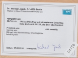 Berlin / BRB, Mi.- Nr.: 1AA ux U (2x) als MeF auf Bedarfsbrief innerhalb Berlin´s, K.- Befund Dr. Jasch BPP