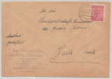SBZ, Mi.- Nr.: 71 XD (Postmeistertrennung!) als EF auf Fernbrief von Schwanebeck nach Halle, tiefgeprüft Dr. Jasch BPP!