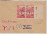 86 (4x), als MeF - E.- Fernbrief von Domersleben nach Magdeburg