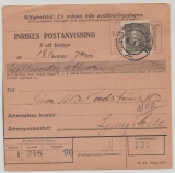 Schweden, 1924, 50 Öre EF auf Postanweisungs- Stammteil für einen Betrag von Göteborg nach Ljungskile