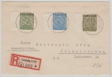 135 X, u.a. als ausgabengleiche MiF auf E.- Ferrnbrief von Leipzig nach Crimmitschau, gepr. Dr. Jasch BPP