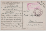 Österreich, K.u.K.,  Marine- Schiffspost, 1918, Pola (!), Postkarte von Pola nach Wiwn, mit Zensurstempel, sehr selten!