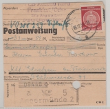 DDR, 1958, Mi.- Nr.: DM, A, 39A  als EF auf Postanweisung für einen Betrag in Angermünde, sehr selten!
