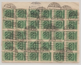 DR, Infla, 1923, Mi.- Nr.: 290 (55 x) vs. + rs., + 295 (2x), auf Auslandsbrief von Berlin nach Kolding (DK)