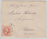 Österreich- Ungarn, KuK, 1882, 5 Kr. EF auf Auslandsbrief von Bregenz (?) nach Rheine