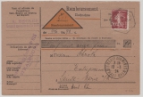 Frankreich, 1924, 20 C. EF auf Nachnahme von Gran moulin de la Ganiau (?) nach St Marie a/M.