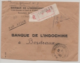 Frz. Indochina / Vietnam, 1947, 2,8 Dollar MiF, rs., auf Auslands- Luftpost- Einschreiben von Saigon nach Bordeux (Fr.)