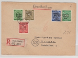 SBZ, Allgem Ausg., 1948, Mi.- Nr.: 207- 11 als MiF auf Satz- Einschreiben- Fernbrief, von Halle nach Bremen