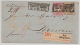 DR, 1873, Mi.- Nr.: 19 + 22 als MiF auf Paketbegleitbrief, für ein Paket von Heiligenstadt nach Breslau