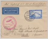 DR, 1929, Mi.- Nr.: 423 als EF auf Zeppelinbrief von Friedrichshafen nach Sevilla (Sp.) via Mittelmeerfahrt 1929
