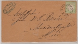 DR, Brustschilder, 1873, Mi.- Nr.: 23, als EF auf Ortsbrief innerhalb von FF/M