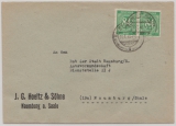 Zehnfachfrankatur OST, mit Kontrollrat Mi.- Nr.: 936 ZF (2x) als MeF auf Ortsbrief innerhalb von Naumburg / Saale