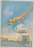 Italien, 1937, 25 Ct. EF auf netter Werbepostkarte für Flugzeug: Savoia Marchetti S. 81, hochdekorativ aber ungelaufen!