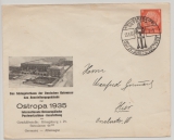 DR, 1935, 8 Rpfg.- OSTROPA- Privat- GS, gelaufen als Ortsbrief innerhalb von Königsberg, mit OSTROPA-Sonderstempel