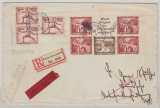 DR, 1937, Mi.- Nr.: Zusammendr.: W 114 + W118, u.a. als MiF auf Eilboten- Einschreiben- Fernbrief von Kirchenthumbach nach Haag