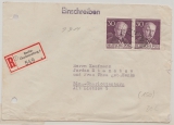Berlin, 1955, Mi.- Nr.: 99 (2x, horizont. Paar!) als MeF, auf Einschreiben- Ortsbrief innerhalb Berlin´s! Nette Portostufe und MiF!