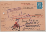 DR / Weimar, 1929, Mi.- Nr.: 416, als EF auf nicht eingelöster Orts- Nachnahme innerhalb von Hamburg