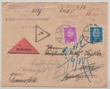 DR / Weimar, 1931, Mi.- Nr.: 416 + 435, als MiF auf nicht eingelöster Dienstpost- Nachnahme- Ortsbrief innerhalb von Zeitz