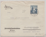 DR, 1938, Mi.- Nr.: 682 als EF auf Auslandsbrief von Erfurt nach S. Cristina (Italien)