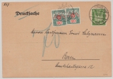 DR, Weimar, 1924, Mi.- Nr.: 344 als EF (+ 2 Schweizer Nachportomarke) auf Auslandskarte von Berlin nach Bern (CH)
