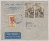 Belgisch Congo, 1949 (?), 7 Fr. MiF auf Lupo- Auslandsbrief von Leopoldville nach Zürich (CH)