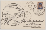 Algerien, 1951, 8 Fr. EF auf Luftrally- Postkarte von Alger via... Oran nach Alger, interessantes Luftpostdokument!