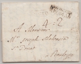 Italien, Auslands- Transite, 1804, Vorphila- Auslandsbrief von Rom nach Boulogne
