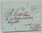 Italien, Auslands- Transite, 1809, Vorphila- Auslandsbrief von Rom nach Serni / Lerni / Zerni (?)...