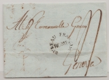 Italien, Auslands- Transite, 1805, Vorphila- Auslandsbrief von Rom (Franz. Post) nach Genf (CH)