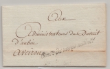 Frankreich, Auslands- Transite, 1805 (?), Vorphila- Auslandsbrief von Paris nach Italien (?)