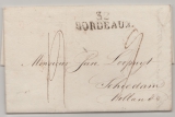 Frankreich, Auslands- Transite, 1814, Vorphila- Auslandsbrief von Bordeaux nach Schiedam (Holland)