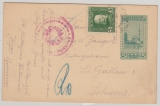 Bosnien + Herzegovina, 1916, 5 H. GS- Karte + 5 H. Militärpost Zusatzfr. als Auslandspostkarte von Jlijas nach St. Gallen (CH)