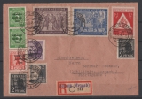 SBZ, Allgem. Ausgaben, 1948, Mi.- Nr.: 182 c (2x) u.a. in MiF auf Einschreiben- Ortsbrief innerhalb von Lössnitz, KB Paul BPP