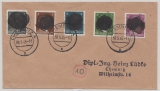 SBZ, 1945, Sächsische Schwärzungen, OPD Chemnitz, Mi.- Nr.: AP 784 I u.a. als MiF auf Ortsbrief innerhalb von Chemnitz