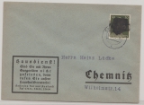 SBZ, 1945, Sächsische Schwärzungen, OPD Chemnitz, Mi.- Nr.: AP 794 I als EF auf Ortsbrief innerhalb von Chemnitz