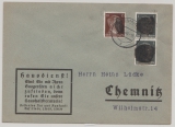 SBZ, 1945, Sächsische Schwärzungen, OPD Chemnitz, Mi.- Nr.: AP 787 I u.a. als MiF auf Ortsbrief innerhalb von Chemnitz