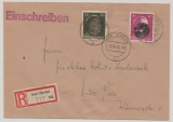 SBZ, 1945, Sächsische Schwärzungen, OPD Chemnitz, Mi.- Nr.: AP 795 I u.a. als MiF auf R.- Ortsbrief innerhalb von Aue