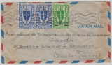 Kamerun, 1947, 8 Fr. MiF, auf Auslands- Luftpostbrief von Douala nach Besancon (Fr.)