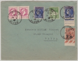 Franz. Algerien, 1947, 4,5 Fr. MiF auf Ortsbrief innerhalb von Blida
