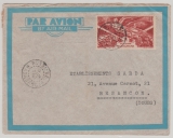 Madagaskar, 1947, 8 Fr. EF auf Luftpost- Auslandsbrief von Nossi- Be nach Besancon (Fr.)