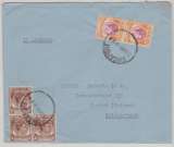 Malaya / Singapore, 1951, 62 C.- MiF auf Auslands- Luftpostbrief von Singapore nach Zürich (CH)
