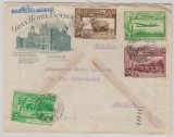 Peru, 1938, 87 Ct. MiF auf Auslands- Luftpostbrief von Lima nach Florenze (It.). Schöner Werbeumschlag, vs. + rs.!