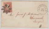 USA, ca. 1880, 3 Ct. EF auf Fernbrief von New York nach Savannah