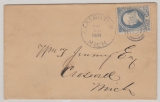 USA, 1884, 1 Ct. EF auf Fernbrief von Lexington nach Crosnel (?)